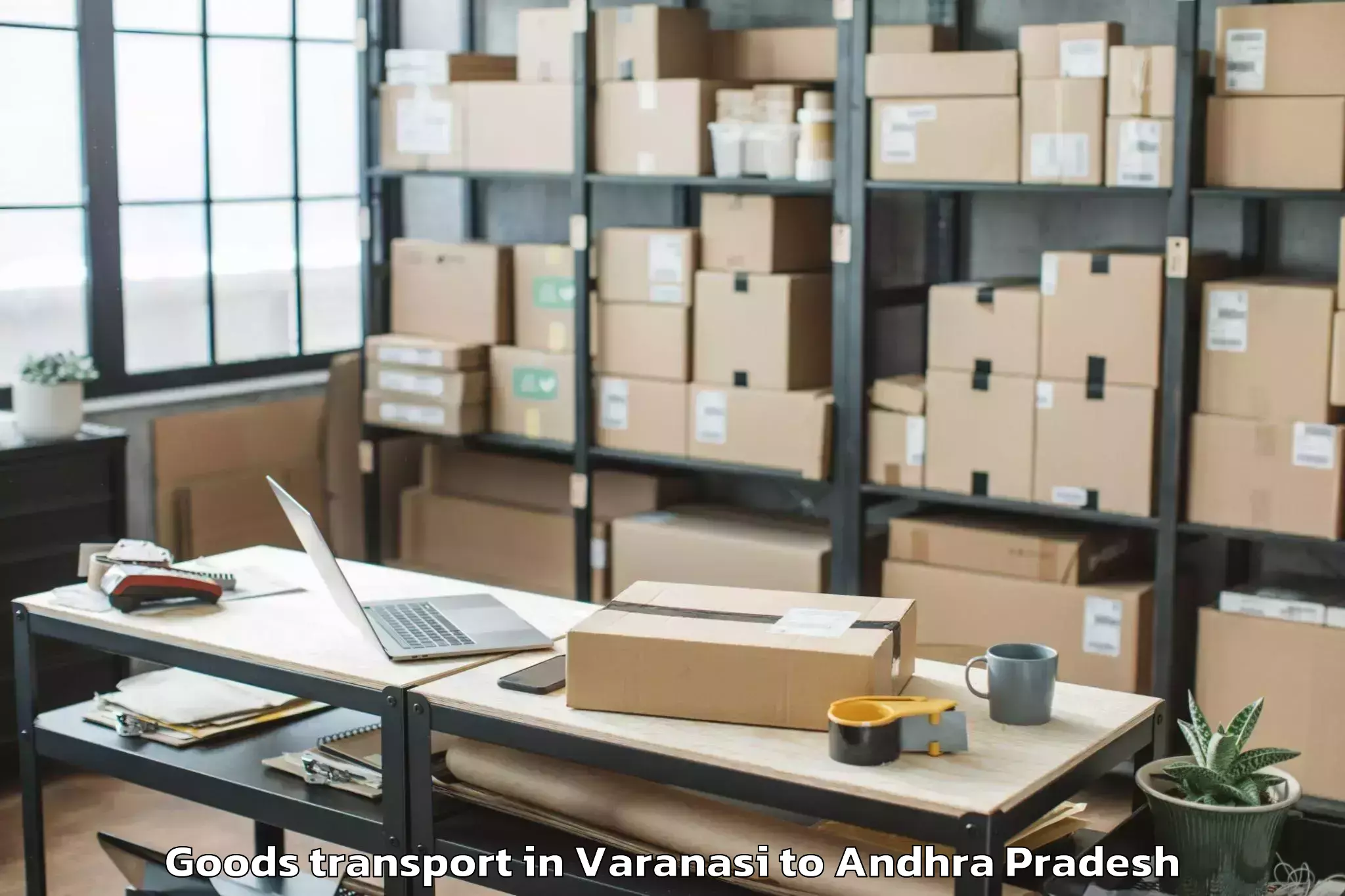 Reliable Varanasi to Nandikotkur Goods Transport